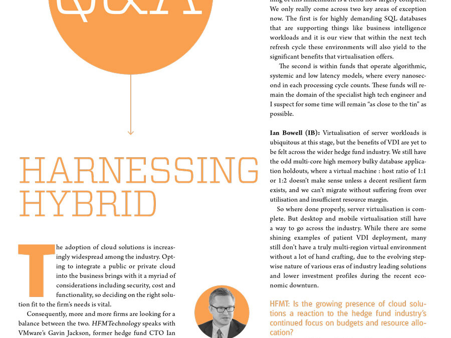 How hybrid cloud solutions can benefit hedge fund operations
